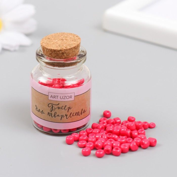 Бисер круглый 6/0 в бутылочке &quot; Коралл&quot; 20 гр  10073769 — PalitraMastera