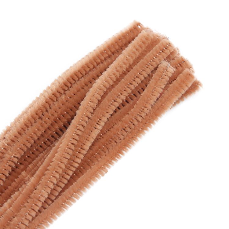 Синель-проволока, 6мм*30см, 30шт/упак, Astra&amp;Craft (A-045 светло-коричневый) — PalitraMastera