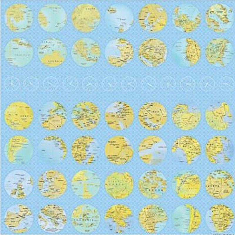 Бумага для скрапбукинга 30,5х30,5 см 180 гр/м Вокруг Света Часовые Пояса 10шт*уп фото 1 &mdash; PalitraMastera