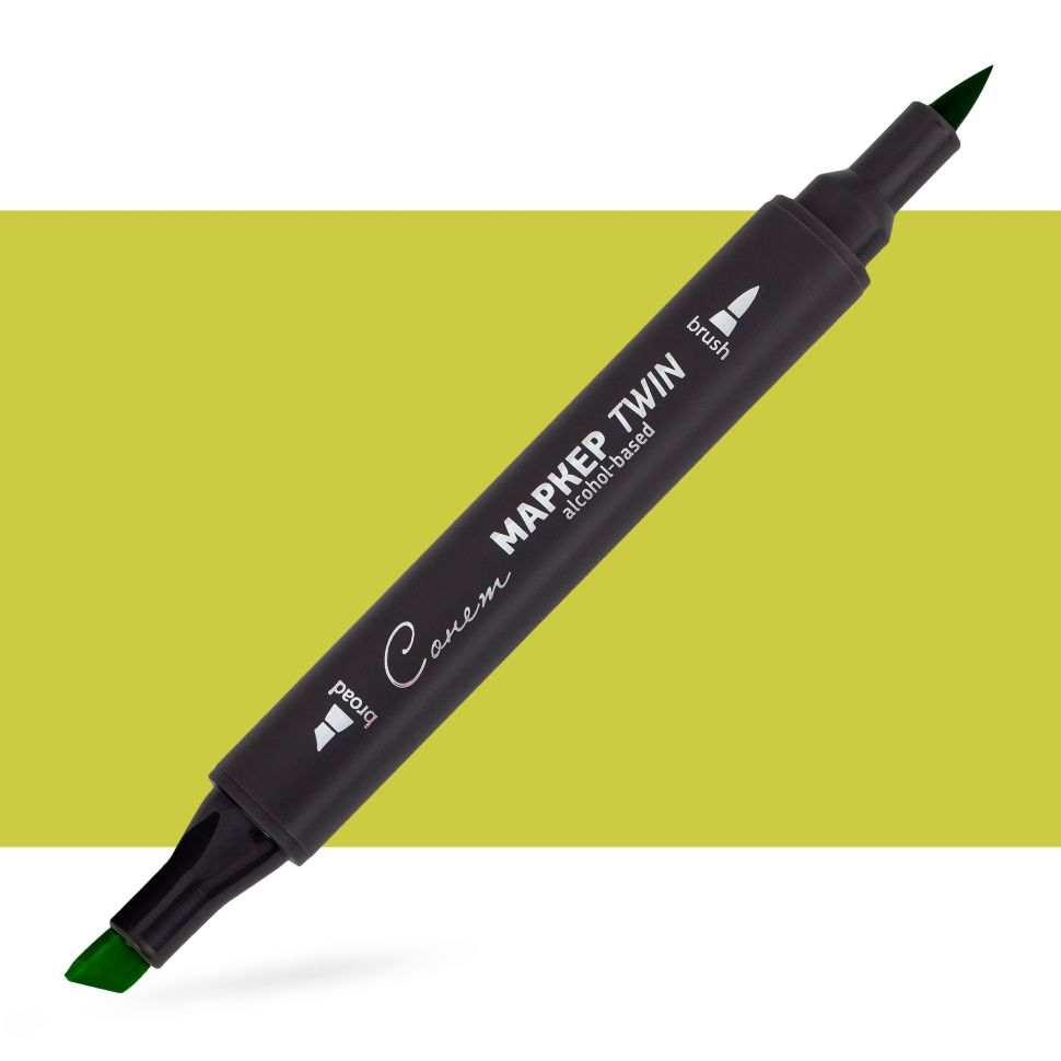 Маркер спиртовой Сонет Twin Brush, шартрез зеленый фото 1 — PalitraMastera
