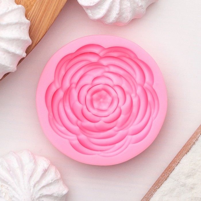 Молд силиконовый «Прекрасная роза», 5,7 х5,7 см, цвет МИКС — PalitraMastera