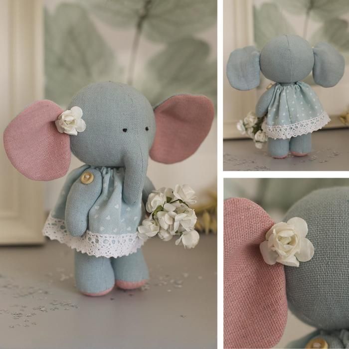 Игрушка-малютка &quot;Слонёнок Тереза&quot;, набор для шитья 21 14,85 см  6258369 — PalitraMastera