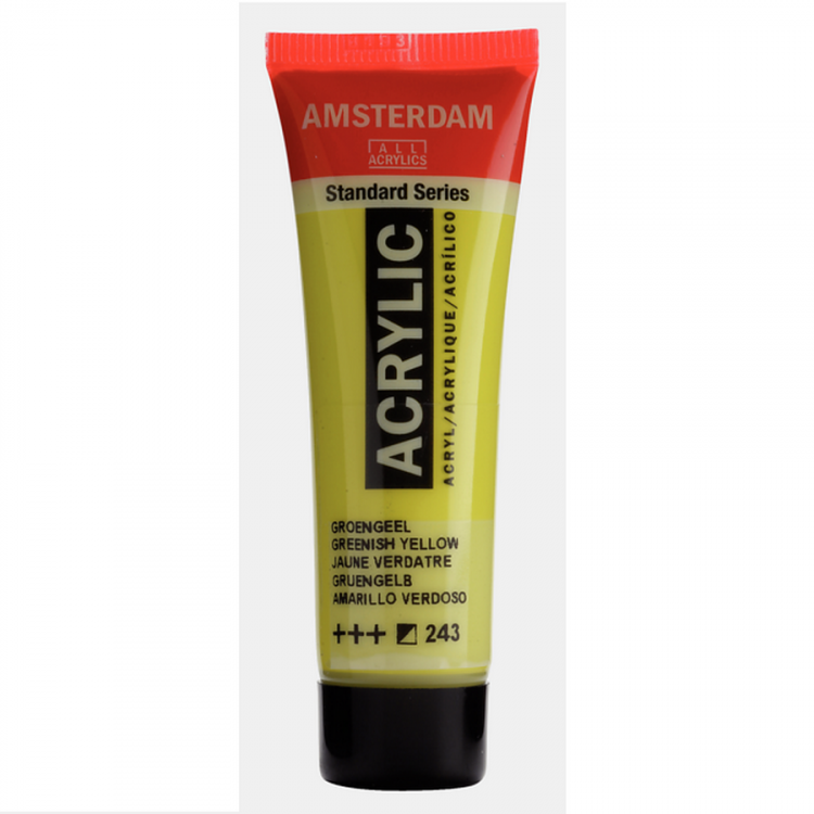 Краска акриловая Amsterdam туба 20мл №243 Желто-зеленый — PalitraMastera