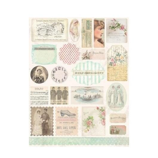 Стикеры из кардстока 21,6*30,5 см Dearly Beloved GN441 — PalitraMastera