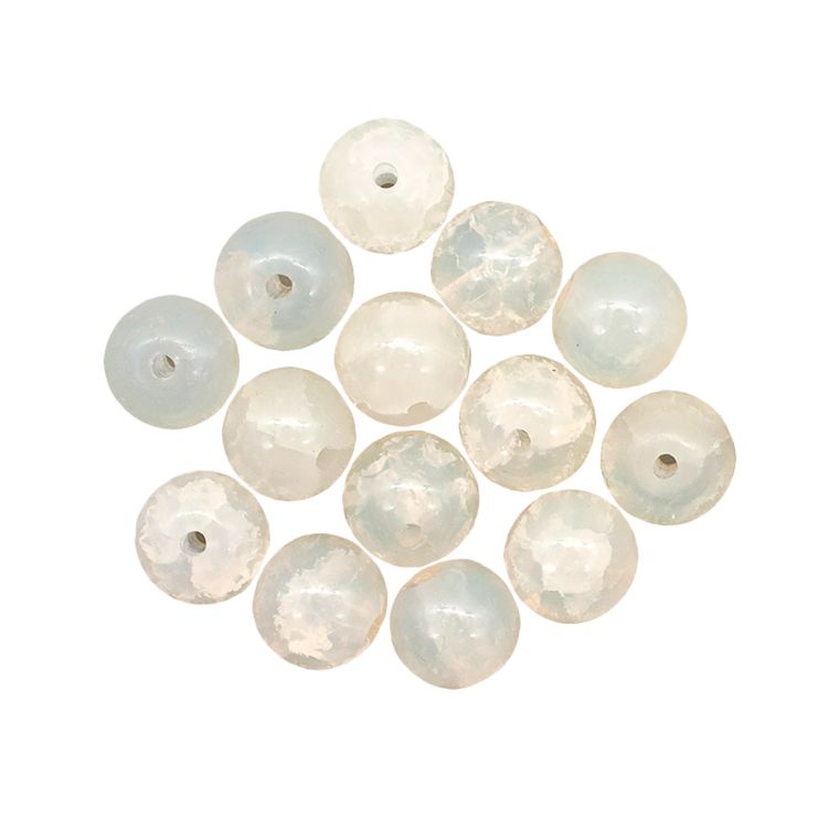 1301131 Бусины стеклянные 'Нефритовое кракле' 6мм, упак/59шт., Astra&amp;Craft (5 кремовый) — PalitraMastera