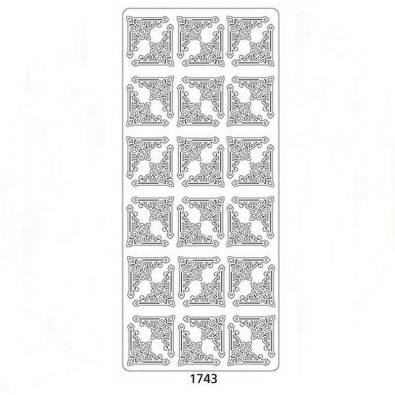 Наклейки "Орнаменты угловые" / Серебро фото 1 — PalitraMastera