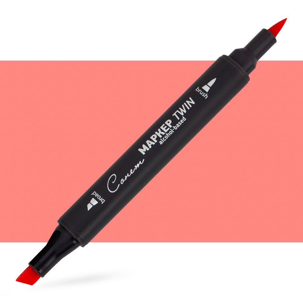 Маркер спиртовой Сонет Twin Brush, кораллово-розовый фото 1 — PalitraMastera