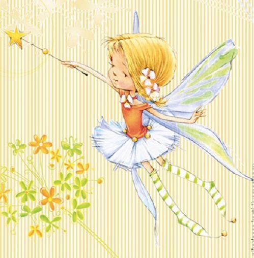 Салфетки - трехслойные, коллекция "Ланч каждый день", Maki, маленькая фея с волшебной палочкой фото 1 — PalitraMastera