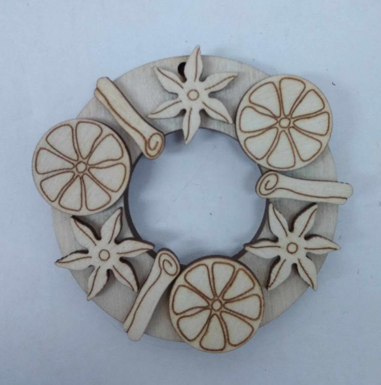 Набор &quot;Сувенир Венок с апельсинами&quot; фанера 3 мм — PalitraMastera