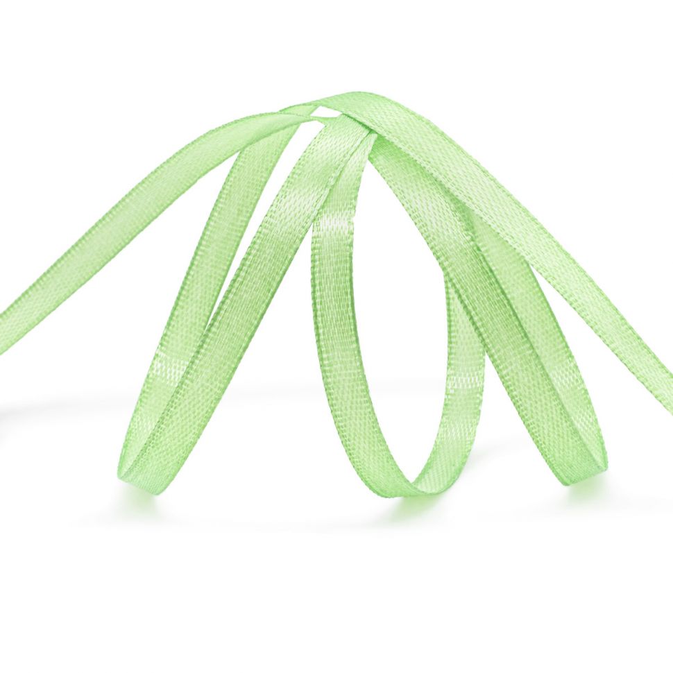 Лента атласная 0,6см*22,86м (085 яркий салат) фото 1 — PalitraMastera