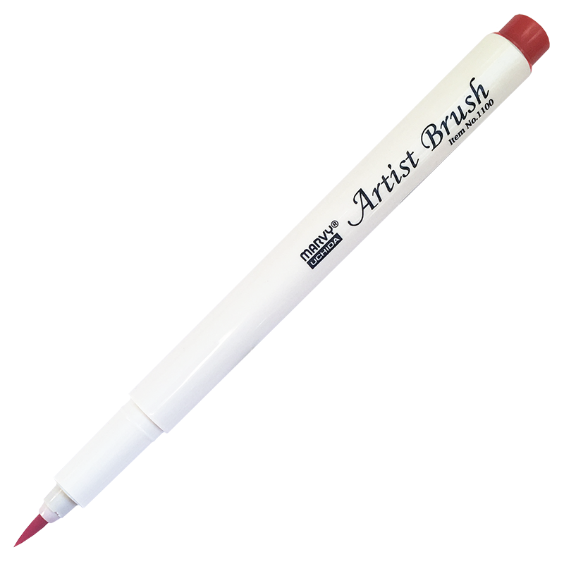 Маркер-кисть, акварельные чернила на водной основе Red MAR1100/2 /Marvy фото 1 — PalitraMastera
