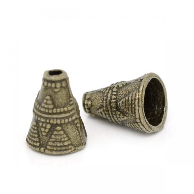 Бусина &quot;Конус, окончание &quot; 11x9mm (под аничную бронзу) — PalitraMastera