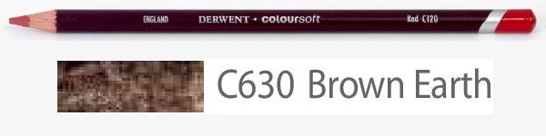 Цветной карандаш Coloursoft, мягкий, С630 коричневая земля, круглый корпус 8 мм, грифель - 4 мм. — PalitraMastera