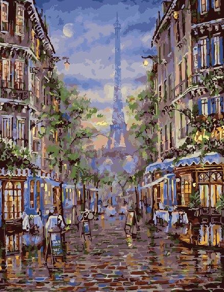 Картина по номерам GX 5387 Вечерний Париж 40*50 фото 1 &mdash; PalitraMastera
