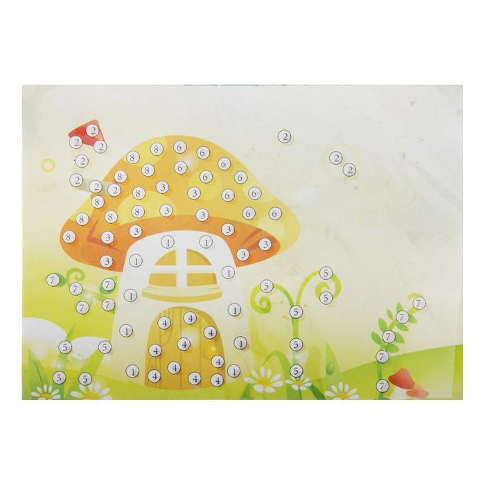 Аппликация стразами &quot;Домик-грибочек&quot;  1565666 АКЦИЯ!!! — PalitraMastera