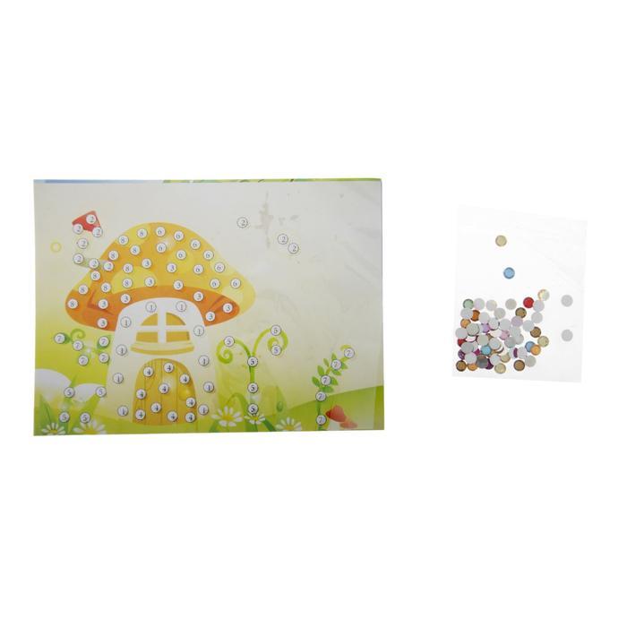 Аппликация стразами &quot;Домик-грибочек&quot;  1565666 АКЦИЯ!!! — PalitraMastera