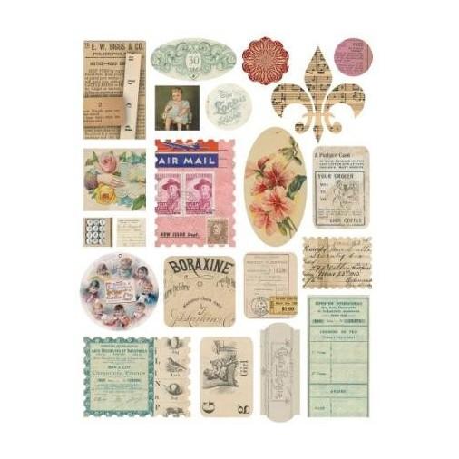 Стикеры из кардстока 21,6*30,5 см Air Mail GN378 — PalitraMastera