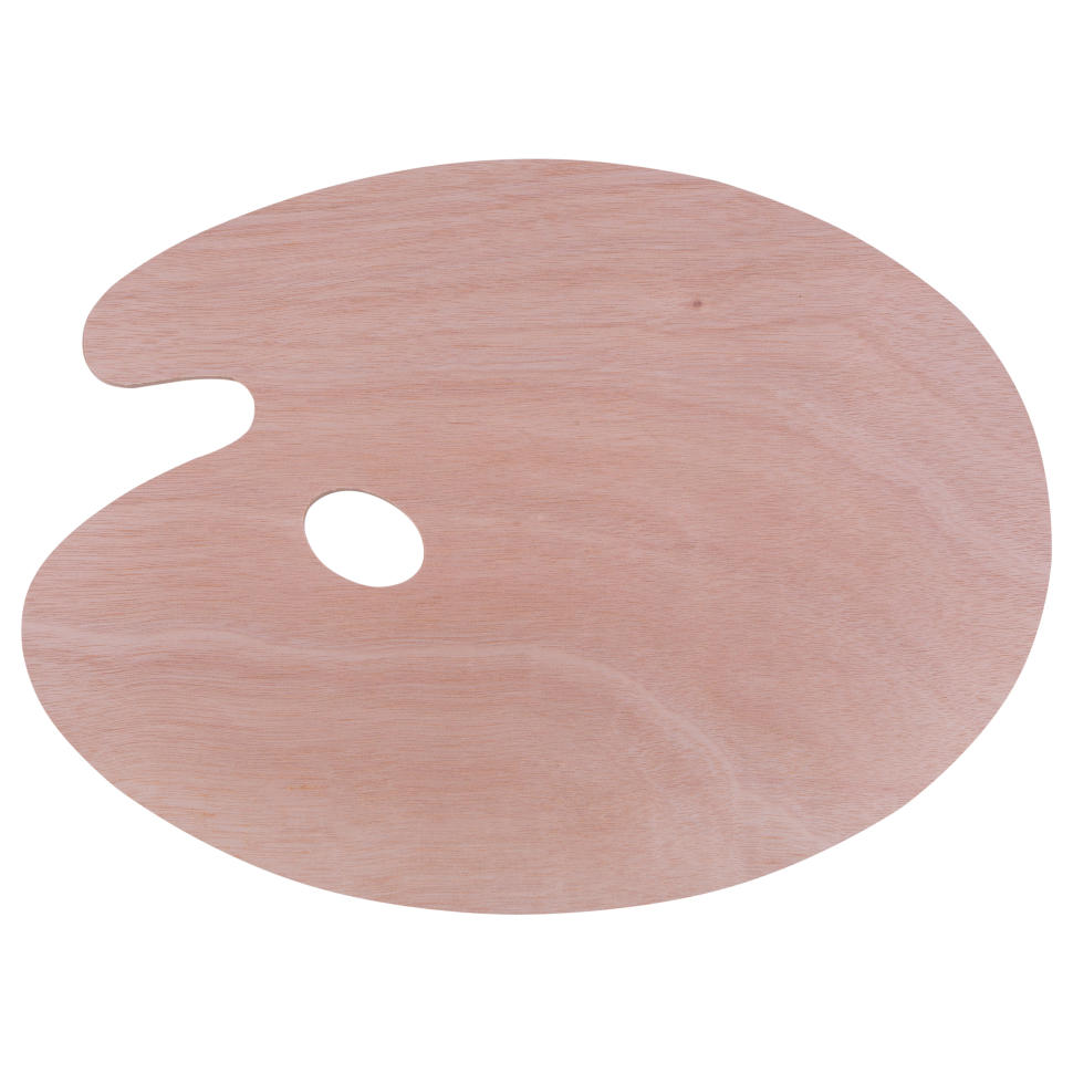 Палитра 30х40см, деревянная (фанера), овальная, SFA025/DK18423 фото 1 — PalitraMastera