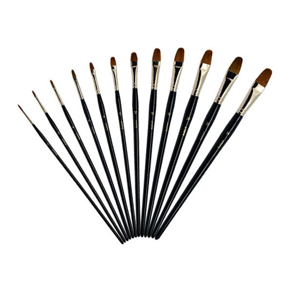 Кисть овальная № 16 из колонка, ручка длинная, 16Х409FВ — PalitraMastera