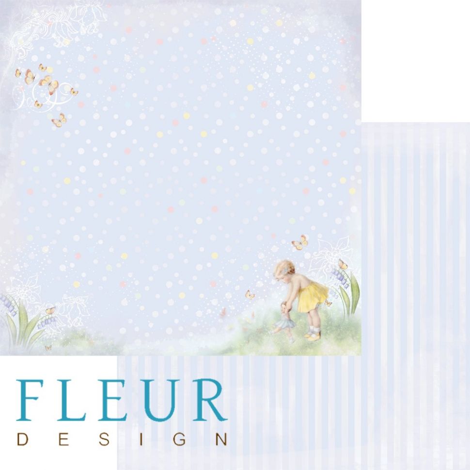 Лист бумаги для скрапбукинга "Любимая игрушка", коллекция "Девочки", 30х30, плотность 190 гр, 10 листов в упаковке FD1003303 фото 1 — PalitraMastera