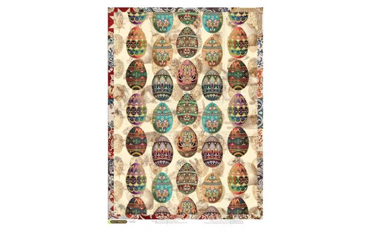 Рисовая бумага для декупажа &quot;Craft Premier&quot;, A3, 25г/м, &quot;Пасхальные яйца&quot; CPD0570 — PalitraMastera