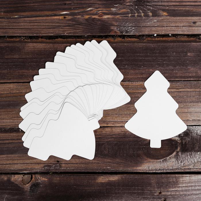 Основа для творчества - новогоднее украшение "Ёлочка" набор 24 шт., размер 1 шт: 12х15 см---- фото 1 &mdash; PalitraMastera