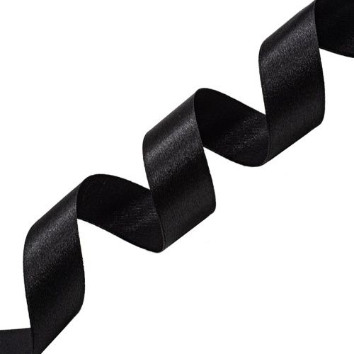 Лента атласная 2,5см*22,86м (160 черный) — PalitraMastera