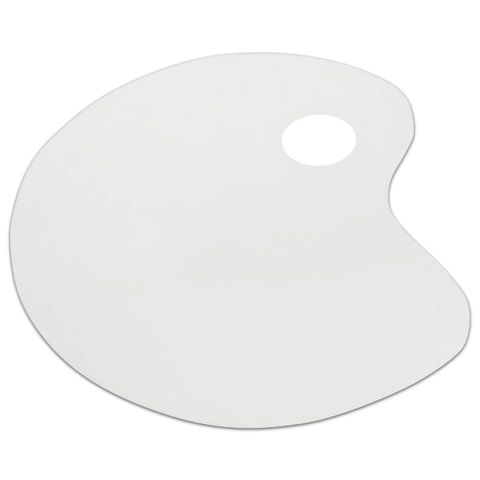 Палитра для рисования СТАММ/Гамма пластиковая, малая, плоская, без ячеек, ПА30 2305212 фото 1 — PalitraMastera