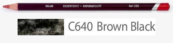 Цветной карандаш Coloursoft, мягкий, С640 коричнево- черный, круглый корпус 8 мм, грифель - 4 мм. фото 1 &mdash; PalitraMastera