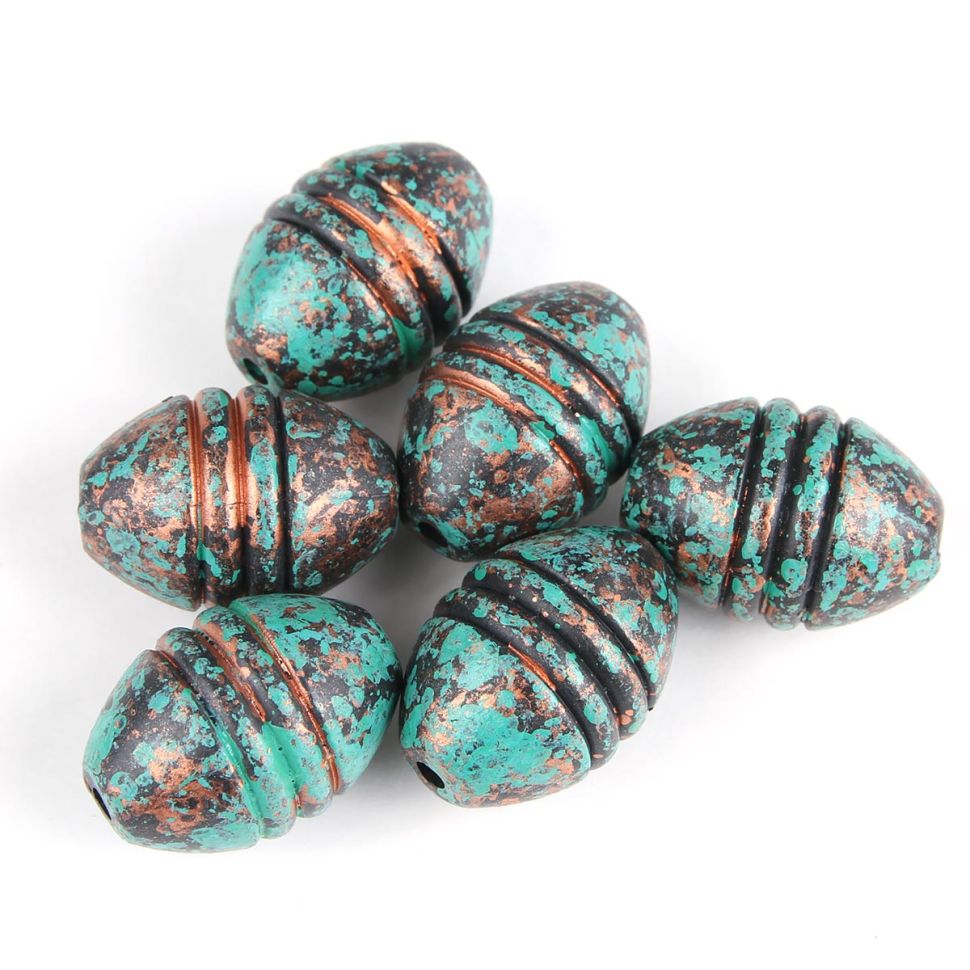 Бусины декоративные 4848, 25*18мм, 6шт/упак фото 1 &mdash; PalitraMastera