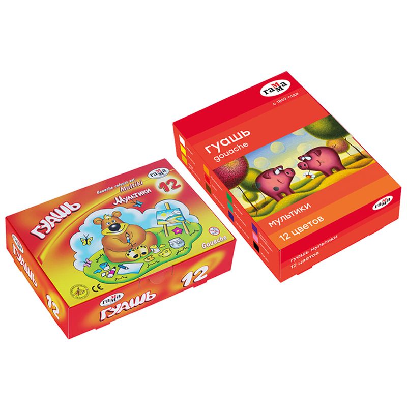 Гуашь "Мультики" 12цв. 20мл /Гамма фото 1 &mdash; PalitraMastera