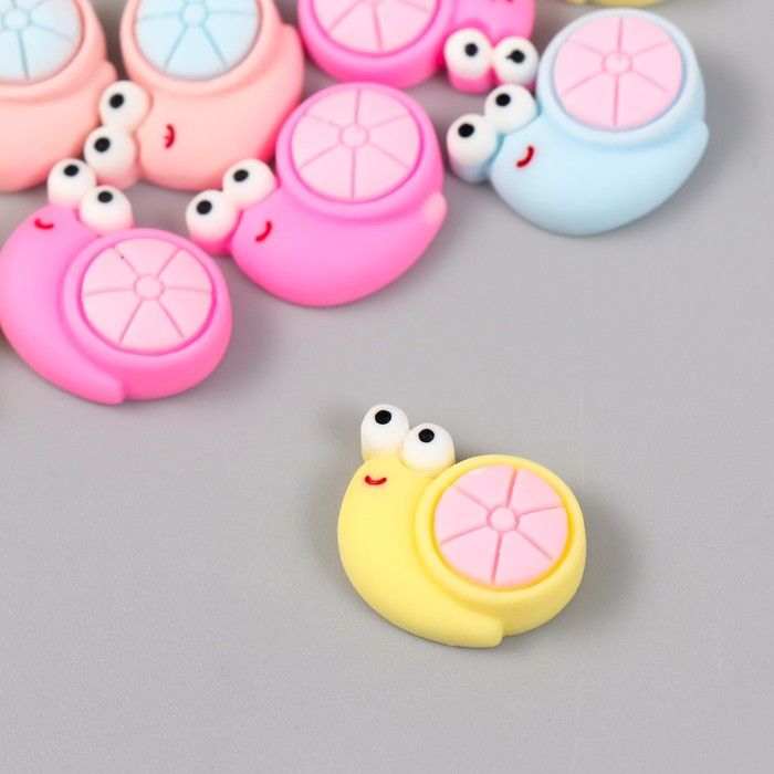 Декор для творчества пластик &quot;Довольная улитка&quot; МИКС 2,3х1,7 см  9517198 — PalitraMastera