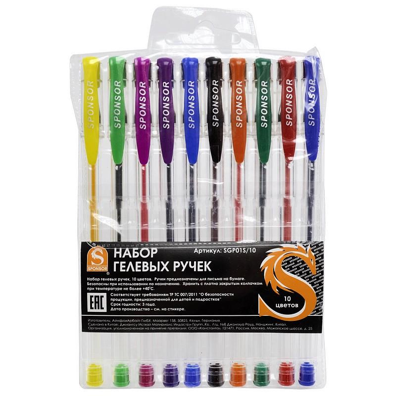 Набор гелевых ручек, 10 цв. ,SPONSOR фото 1 &mdash; PalitraMastera