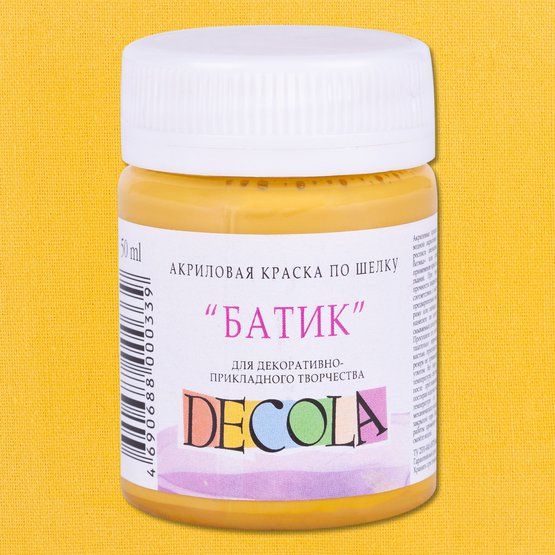 Охра светлая акрил шелк батик Декола 50мл фото 1 — PalitraMastera