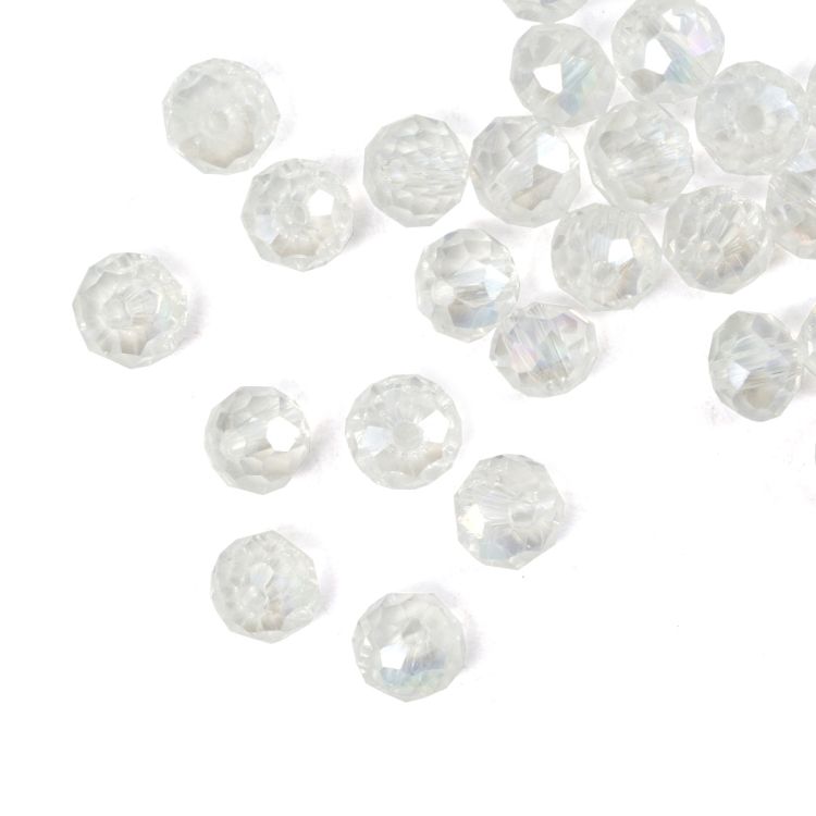 Бусины стеклянные 4*6мм, 30шт/упак Astra&amp;Craft (849 прозрачный АВ) — PalitraMastera