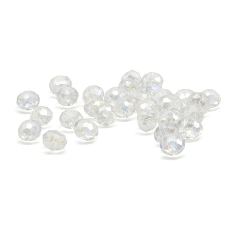 Бусины стеклянные 4*6мм, 30шт/упак Astra&amp;Craft (849 прозрачный АВ) — PalitraMastera