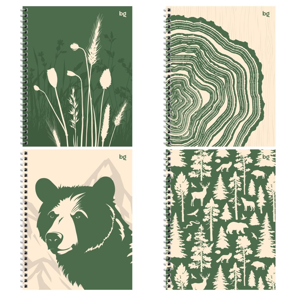 Тетрадь 96л., А5, клетка, на гребне BG "Лес" фото 1 &mdash; PalitraMastera