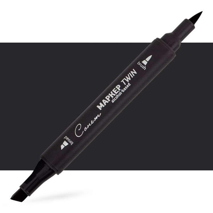 Маркер спиртовой Сонет Twin Brush, черный — PalitraMastera