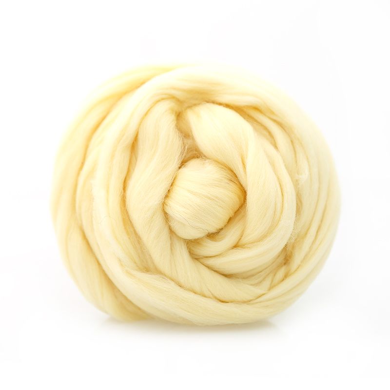 Пряжа ТР ГЛ Тонкая  для валяния, 100% мериносовая шерсть 100 г, шампанское фото 1 &mdash; PalitraMastera
