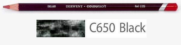 Цветной карандаш Coloursoft, мягкий, С650 черный, круглый корпус 8 мм, грифель - 4 мм. фото 1 &mdash; PalitraMastera