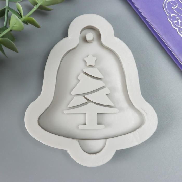 Молд силикон &quot;Колокольчик с ёлочкой&quot; 11х9х1,5 см  6707473 — PalitraMastera