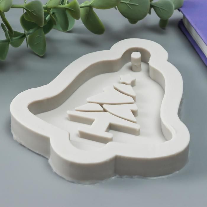 Молд силикон &quot;Колокольчик с ёлочкой&quot; 11х9х1,5 см  6707473 — PalitraMastera