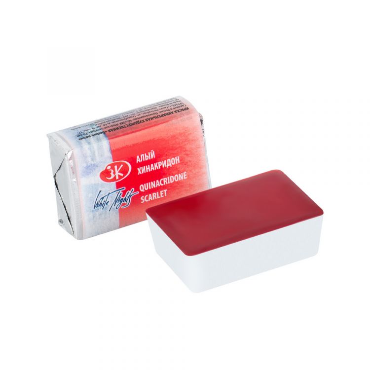 Алый хинакридон акварель Белые Ночи кювета 2,5 мл — PalitraMastera