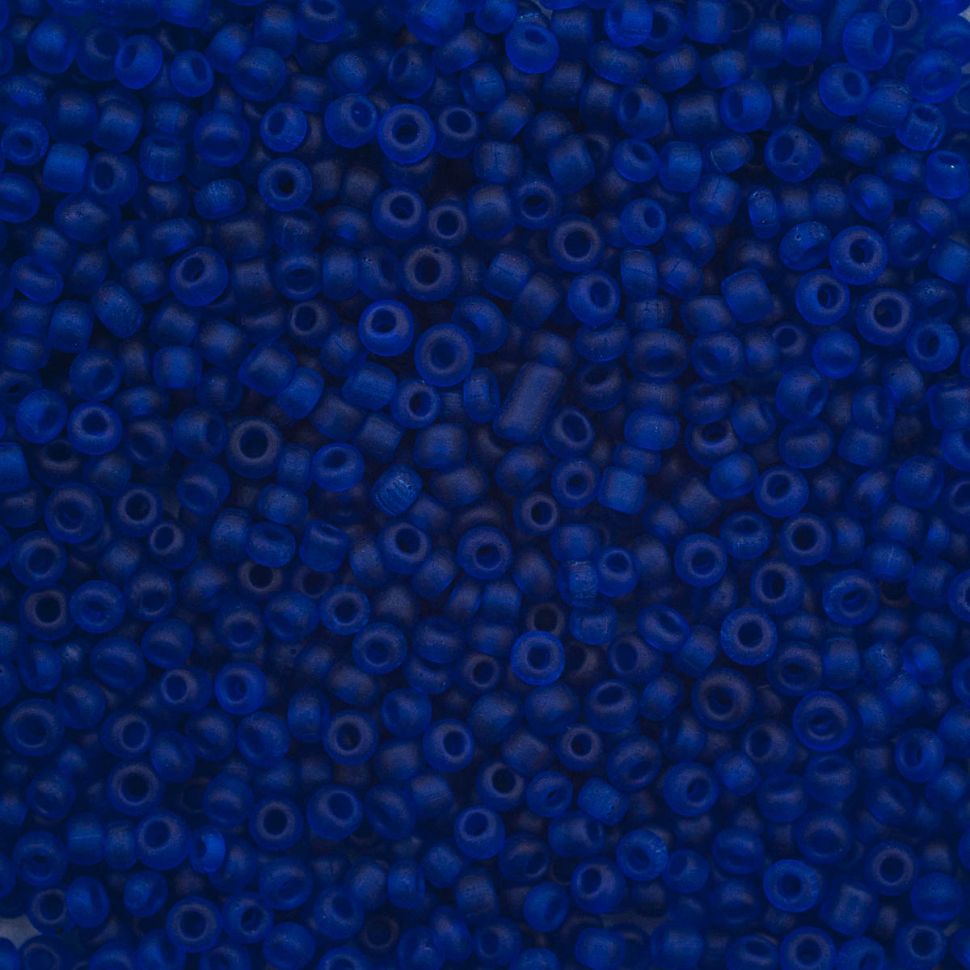 Бисер Astra&Craft 11/0, 20г (M8 синий/прозр.матовый) фото 1 — PalitraMastera