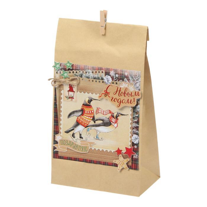 Набор по декорированию подарочного пакета &quot;Снежные истории&quot;, 16 х 28 см   1405258 — PalitraMastera