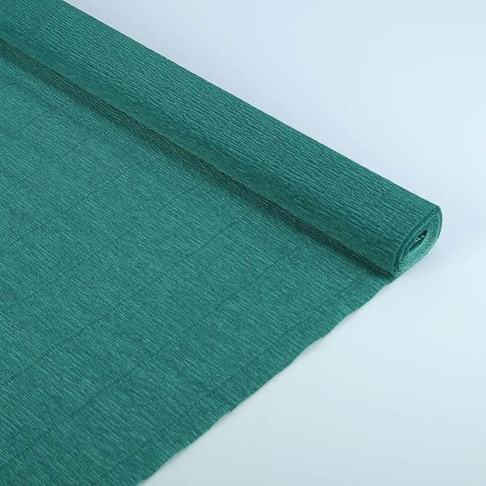 Бумага гофрированная 960 темно-зеленая, 50 см х 2,5 м 1856557 — PalitraMastera