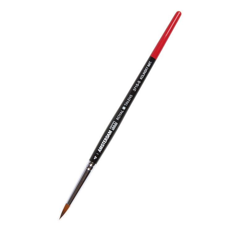 Кисть для акрила Amsterdam 371S имитация колонка круглая укороченная ручка короткая №4 — PalitraMastera