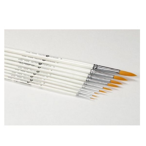 Невская Палитра Кисть синтетика круглая, длинная ручка №02 (2 мм) фото 1 — PalitraMastera