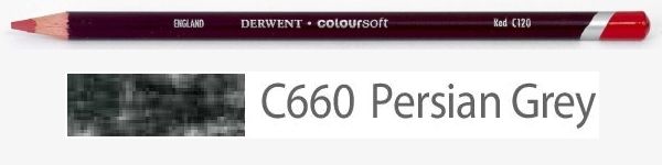 Цветной карандаш Coloursoft, мягкий, С660 серый персидский, круглый корпус 8 мм, грифель - 4 мм. фото 1 &mdash; PalitraMastera