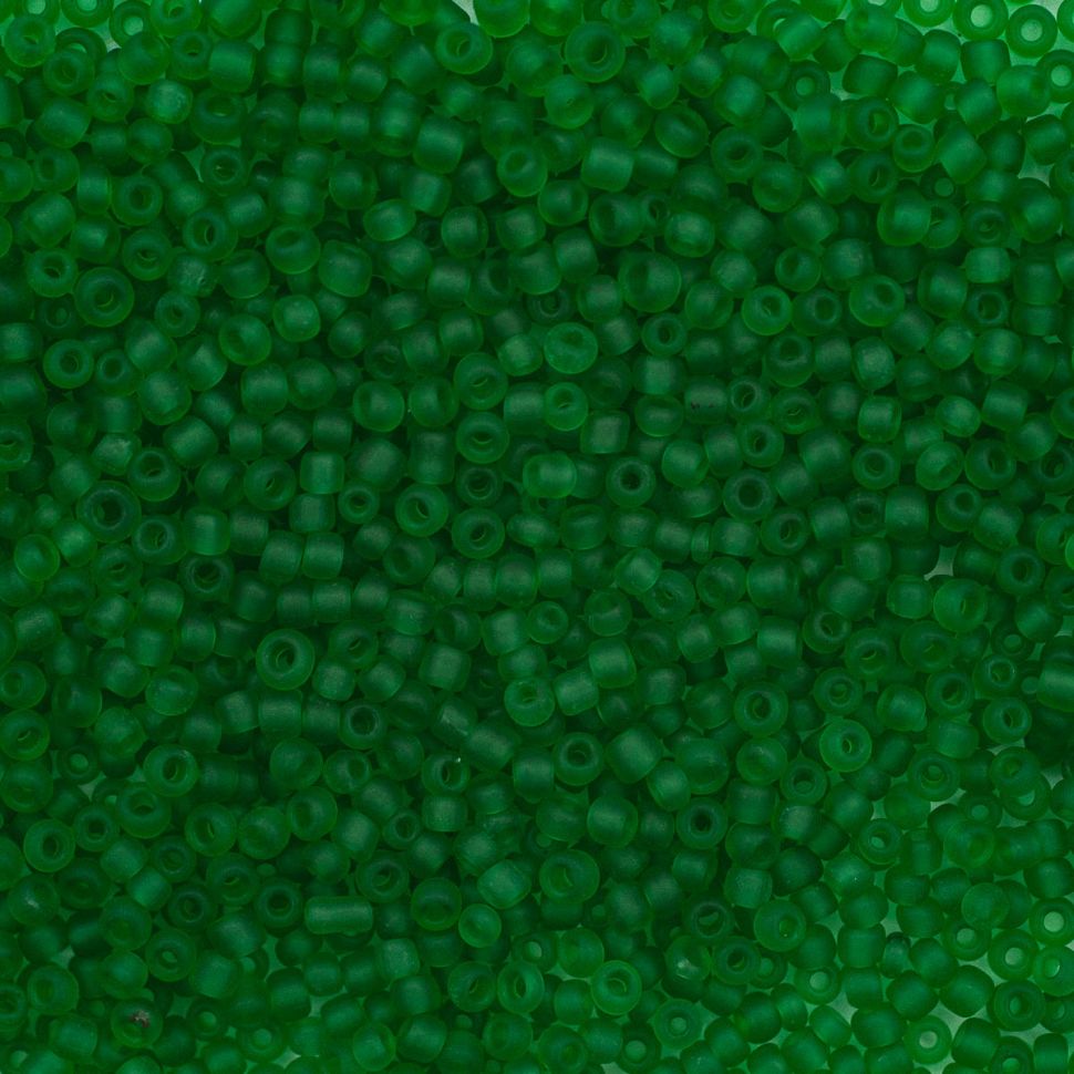 Бисер Astra&Craft 11/0, 20г (M7В зеленый/прозр.матовый) фото 1 — PalitraMastera
